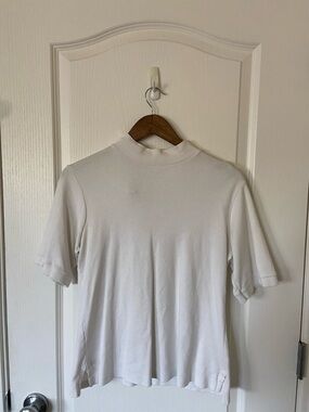 White Covered Neck T-Shirt